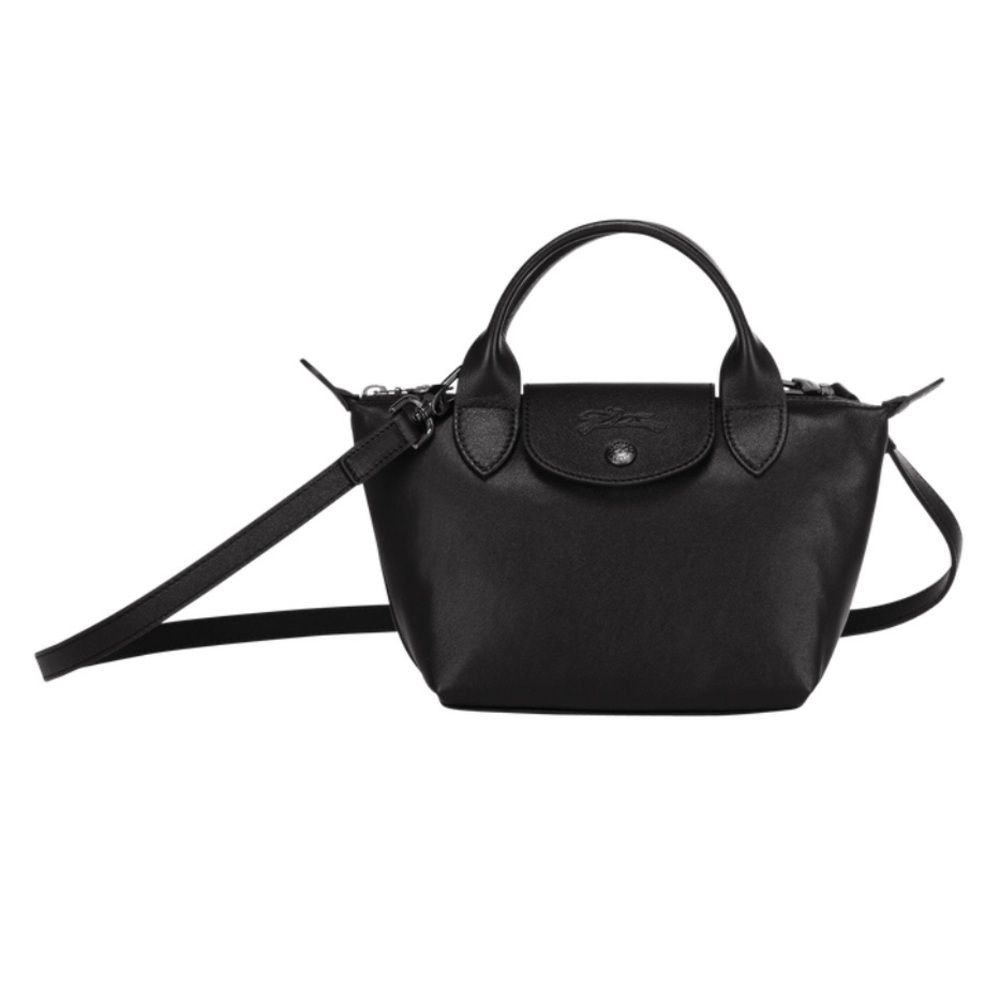 ❤️SALE❤️ EUC LONGCHAMP LE PLIAGE CUIR Top handle bag XS Black